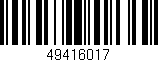Código de barras (EAN, GTIN, SKU, ISBN): '49416017'