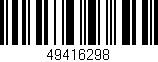 Código de barras (EAN, GTIN, SKU, ISBN): '49416298'
