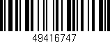Código de barras (EAN, GTIN, SKU, ISBN): '49416747'