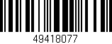 Código de barras (EAN, GTIN, SKU, ISBN): '49418077'