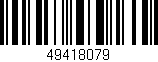 Código de barras (EAN, GTIN, SKU, ISBN): '49418079'