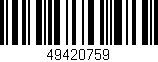 Código de barras (EAN, GTIN, SKU, ISBN): '49420759'