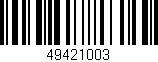 Código de barras (EAN, GTIN, SKU, ISBN): '49421003'