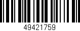 Código de barras (EAN, GTIN, SKU, ISBN): '49421759'