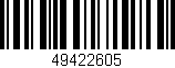 Código de barras (EAN, GTIN, SKU, ISBN): '49422605'
