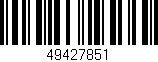 Código de barras (EAN, GTIN, SKU, ISBN): '49427851'