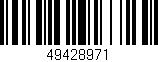 Código de barras (EAN, GTIN, SKU, ISBN): '49428971'