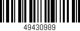 Código de barras (EAN, GTIN, SKU, ISBN): '49430989'