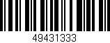 Código de barras (EAN, GTIN, SKU, ISBN): '49431333'