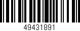 Código de barras (EAN, GTIN, SKU, ISBN): '49431891'
