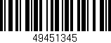 Código de barras (EAN, GTIN, SKU, ISBN): '49451345'