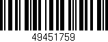 Código de barras (EAN, GTIN, SKU, ISBN): '49451759'