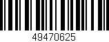 Código de barras (EAN, GTIN, SKU, ISBN): '49470625'