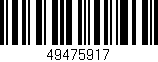 Código de barras (EAN, GTIN, SKU, ISBN): '49475917'