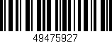 Código de barras (EAN, GTIN, SKU, ISBN): '49475927'