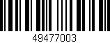 Código de barras (EAN, GTIN, SKU, ISBN): '49477003'