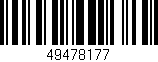 Código de barras (EAN, GTIN, SKU, ISBN): '49478177'