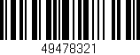 Código de barras (EAN, GTIN, SKU, ISBN): '49478321'
