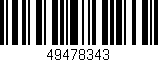 Código de barras (EAN, GTIN, SKU, ISBN): '49478343'