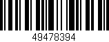 Código de barras (EAN, GTIN, SKU, ISBN): '49478394'