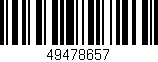 Código de barras (EAN, GTIN, SKU, ISBN): '49478657'