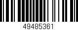 Código de barras (EAN, GTIN, SKU, ISBN): '49485361'