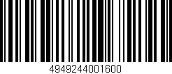 Código de barras (EAN, GTIN, SKU, ISBN): '4949244001600'