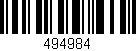 Código de barras (EAN, GTIN, SKU, ISBN): '494984'