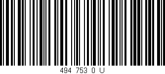Código de barras (EAN, GTIN, SKU, ISBN): '494_753_0_U'