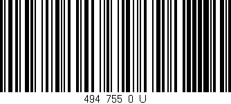 Código de barras (EAN, GTIN, SKU, ISBN): '494_755_0_U'