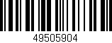 Código de barras (EAN, GTIN, SKU, ISBN): '49505904'