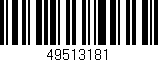 Código de barras (EAN, GTIN, SKU, ISBN): '49513181'