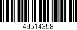 Código de barras (EAN, GTIN, SKU, ISBN): '49514358'