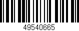 Código de barras (EAN, GTIN, SKU, ISBN): '49540665'