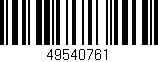 Código de barras (EAN, GTIN, SKU, ISBN): '49540761'