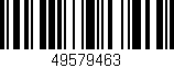 Código de barras (EAN, GTIN, SKU, ISBN): '49579463'