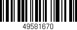 Código de barras (EAN, GTIN, SKU, ISBN): '49581670'