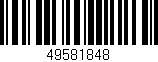 Código de barras (EAN, GTIN, SKU, ISBN): '49581848'