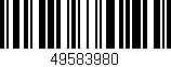 Código de barras (EAN, GTIN, SKU, ISBN): '49583980'