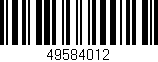 Código de barras (EAN, GTIN, SKU, ISBN): '49584012'