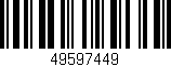 Código de barras (EAN, GTIN, SKU, ISBN): '49597449'