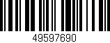 Código de barras (EAN, GTIN, SKU, ISBN): '49597690'
