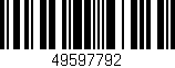 Código de barras (EAN, GTIN, SKU, ISBN): '49597792'