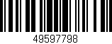 Código de barras (EAN, GTIN, SKU, ISBN): '49597798'