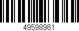 Código de barras (EAN, GTIN, SKU, ISBN): '49598961'