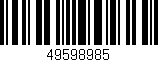 Código de barras (EAN, GTIN, SKU, ISBN): '49598985'
