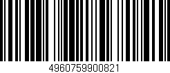 Código de barras (EAN, GTIN, SKU, ISBN): '4960759900821'