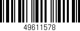 Código de barras (EAN, GTIN, SKU, ISBN): '49611578'