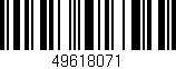 Código de barras (EAN, GTIN, SKU, ISBN): '49618071'