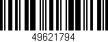 Código de barras (EAN, GTIN, SKU, ISBN): '49621794'